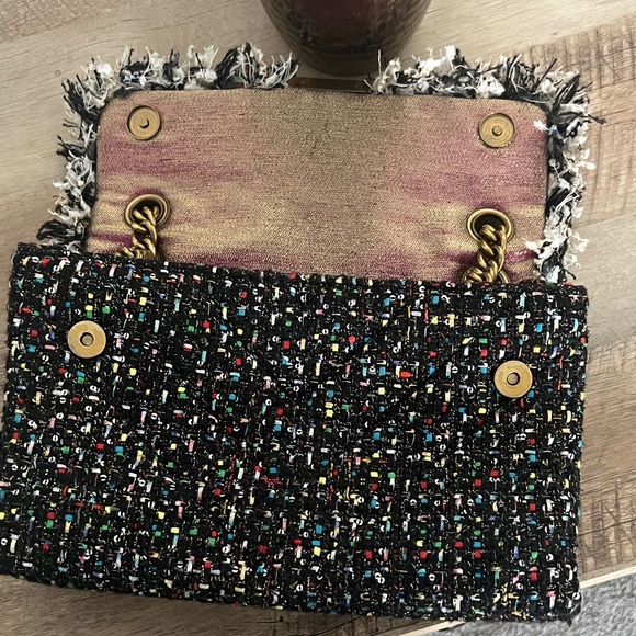Kurt Geiger Multicolor Tweed Shoulder Bag with Crystal Embellishment - Picture 3 of 4